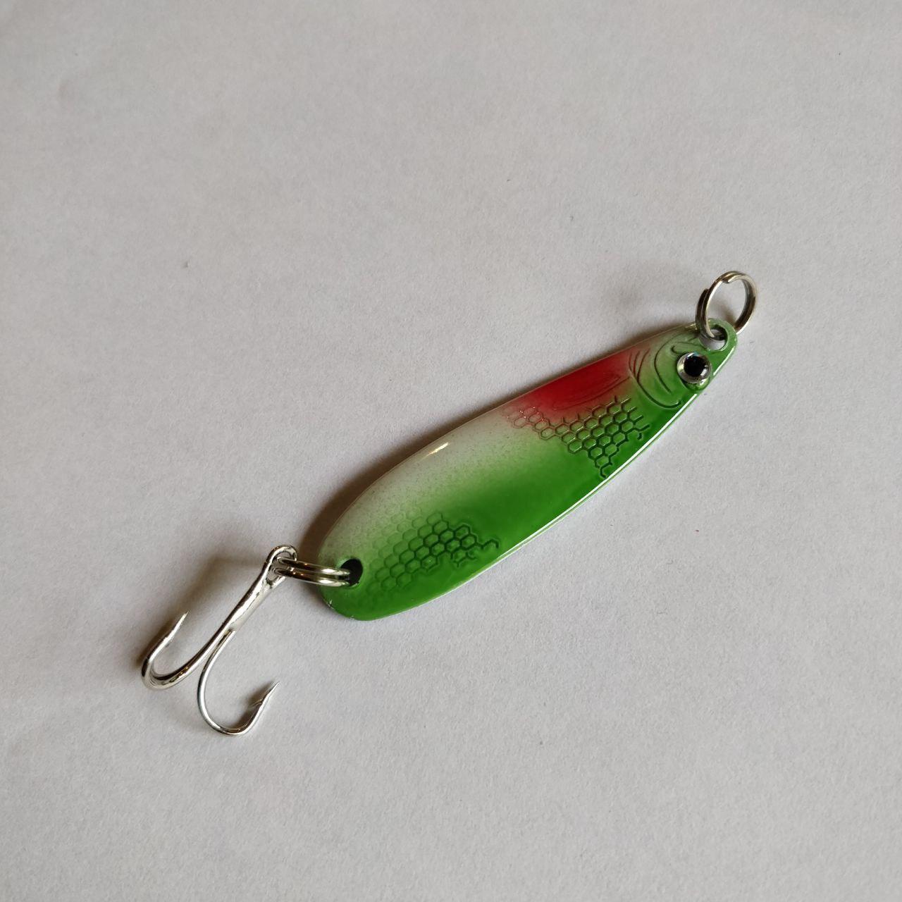breast fish hook Green/Red Breasted Fish Spoon – Black 'n Blue Bass Tackle Co
